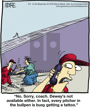 In the Bleachers on Thursday September 1, 2016 Comic Strip