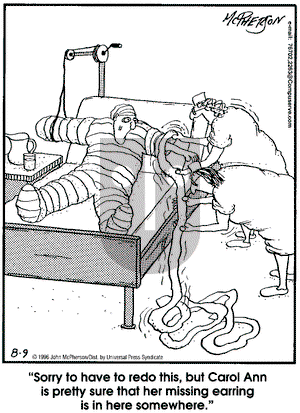 Close to Home on Friday August 9, 1996 Comic Strip