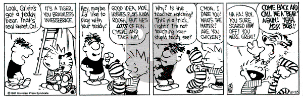 Calvin and Hobbes on Friday October 23, 1987 Comic Strip