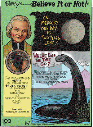 Ripley's Believe It or Not on Wednesday August 7, 2019 Comic Strip