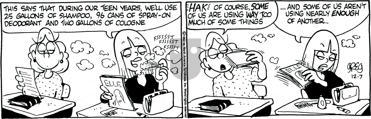 Luann - Monday December 7, 1992 Comic Strip