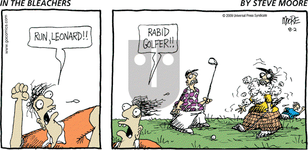 In the Bleachers on Sunday August 2, 2009 Comic Strip