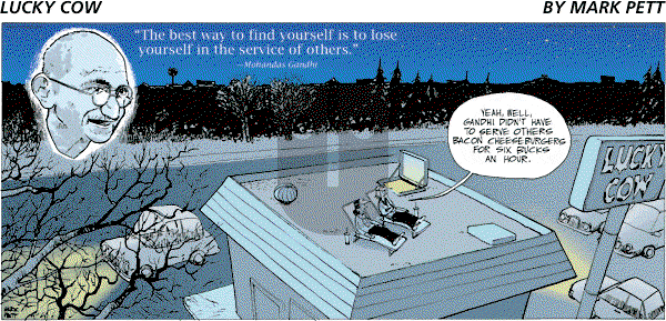 Lucky Cow - Sunday November 27, 2005 Comic Strip
