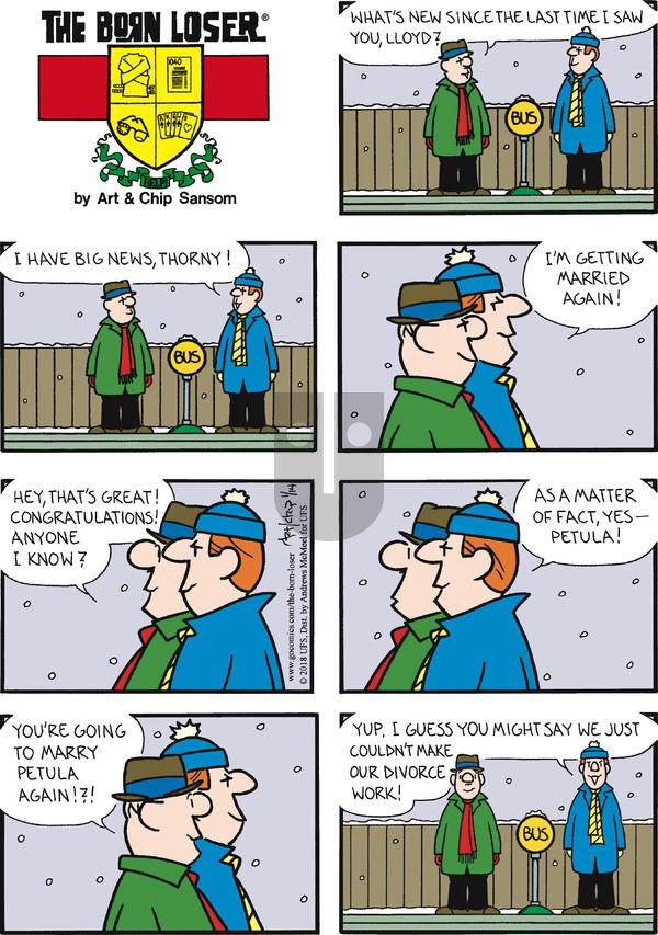 The Born Loser on Sunday January 14, 2018 Comic Strip