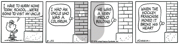 Peanuts on Wednesday March 22, 1978 Comic Strip