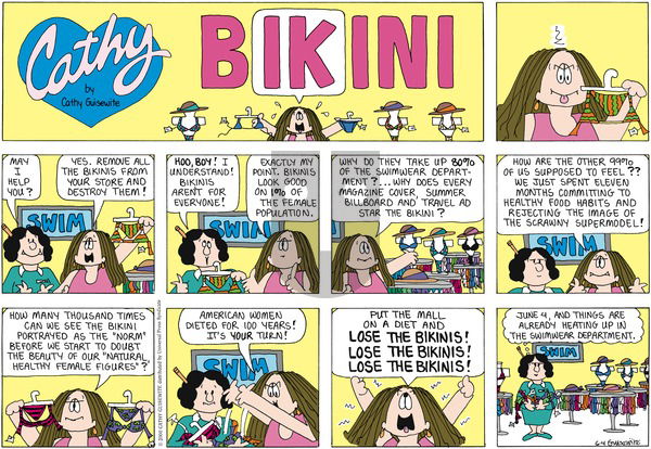 Cathy Classics on Sunday June 4, 2000 Comic Strip