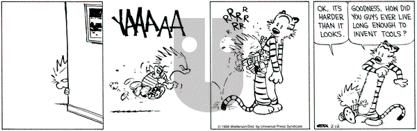 Calvin and Hobbes on Saturday February 12, 1994 Comic Strip