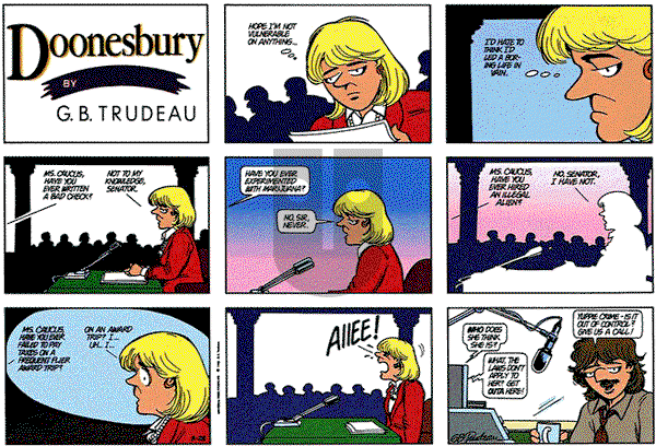 Doonesbury on Sunday March 28, 1993 Comic Strip