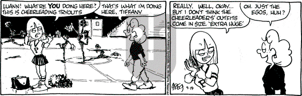Luann on Thursday September 19, 1991 Comic Strip