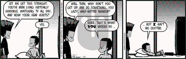 The Boondocks on Saturday February 8, 2014 Comic Strip