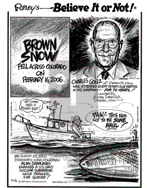 Ripley's Believe It or Not on Thursday April 6, 2006 Comic Strip