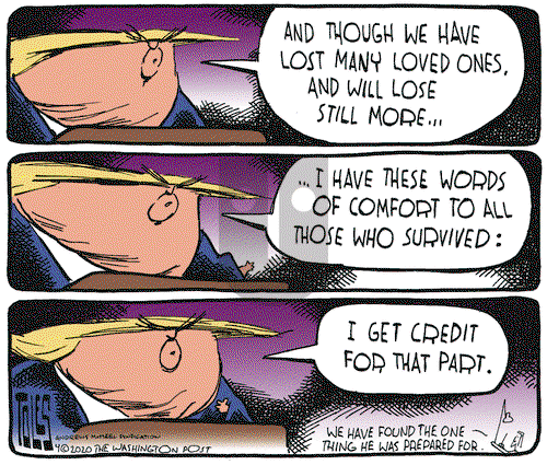 Tom Toles on Friday April 3, 2020 Comic Strip
