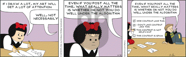 Nancy on Friday April 18, 2025 Comic Strip