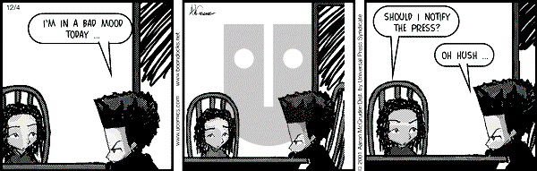The Boondocks - Tuesday December 4, 2001 Comic Strip