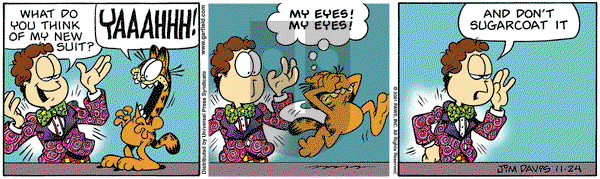 Garfield - Saturday November 24, 2001 Comic Strip