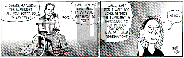 Luann on Tuesday September 25, 2001 Comic Strip