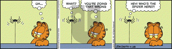 Garfield on Thursday April 28, 2016 Comic Strip