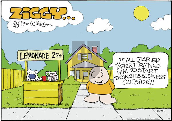 Ziggy on Sunday September 8, 2019 Comic Strip