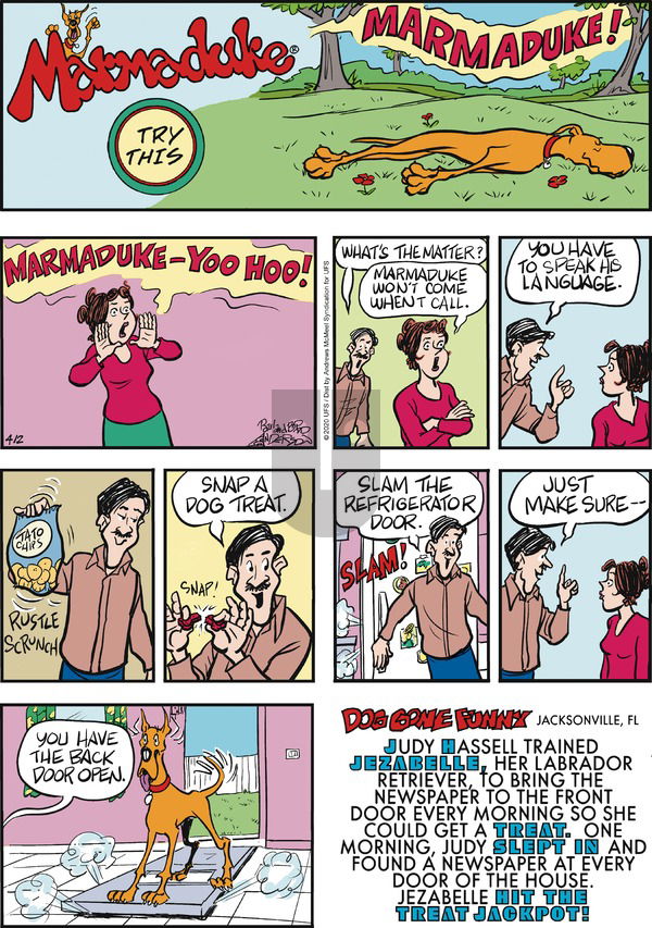 Marmaduke on Sunday April 12, 2020 Comic Strip