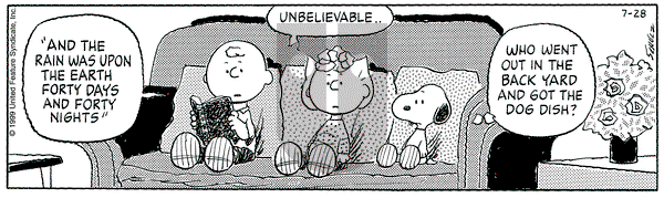 Peanuts on Wednesday July 28, 1999 Comic Strip