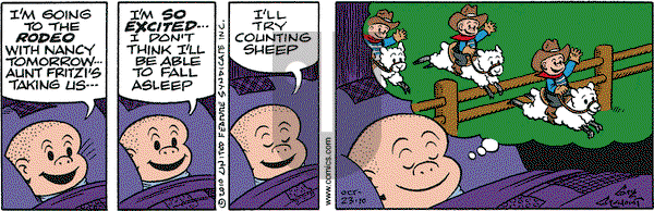 Nancy on Saturday October 23, 2010 Comic Strip