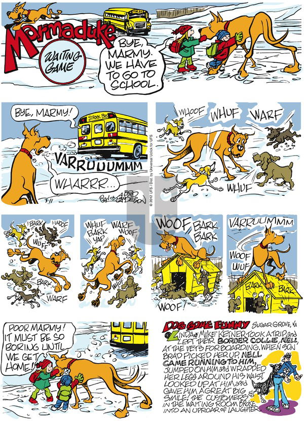 Marmaduke on Sunday March 11, 2012 Comic Strip