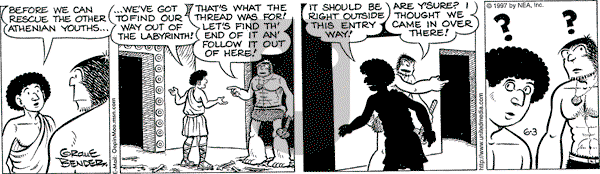 Alley Oop on Tuesday June 3, 1997 Comic Strip