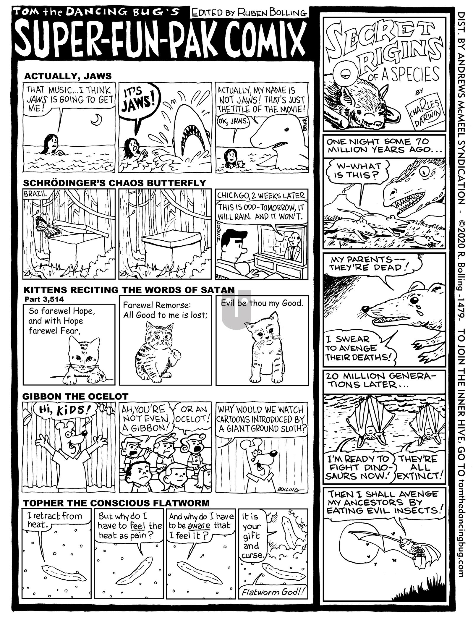 Tom the Dancing Bug - Monday March 16, 2020 Comic Strip