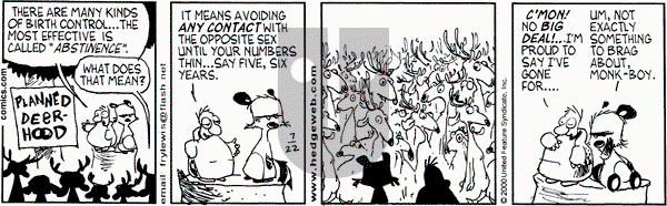 Over the Hedge on Saturday July 22, 2000 Comic Strip