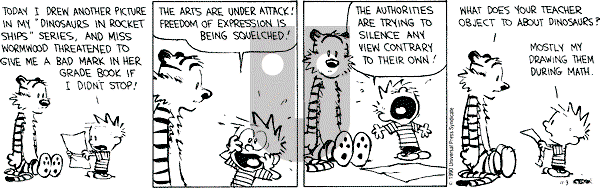 Calvin and Hobbes - Saturday November 3, 1990 Comic Strip