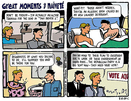Ted Rall on Monday August 14, 2000 Comic Strip