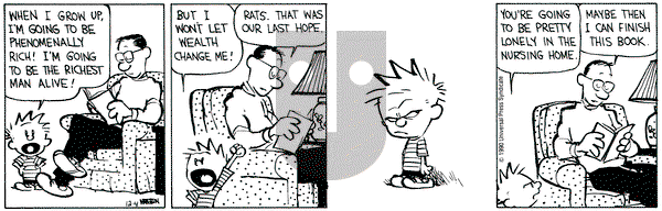 Calvin and Hobbes on Tuesday December 4, 1990 Comic Strip