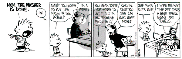 Calvin and Hobbes on Saturday January 9, 1988 Comic Strip