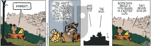 Over the Hedge on Saturday April 18, 2009 Comic Strip