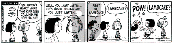 Peanuts on Monday July 26, 1976 Comic Strip