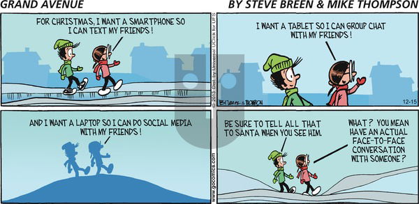 Grand Avenue on Sunday December 15, 2013 Comic Strip