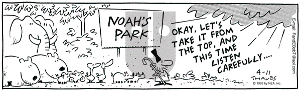 Frank and Ernest on Tuesday April 11, 1995 Comic Strip