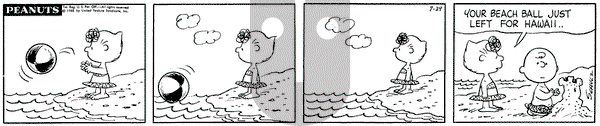 Peanuts on Monday July 29, 1968 Comic Strip