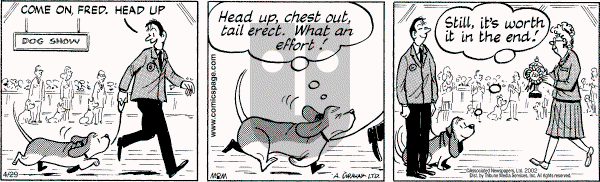 Fred Basset - Monday April 29, 2002 Comic Strip