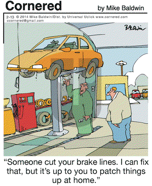 Cornered on Thursday February 13, 2014 Comic Strip