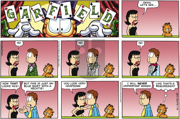 Garfield on Sunday January 10, 2010 Comic Strip