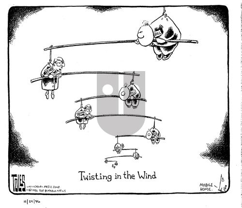 Tom Toles on Tuesday December 31, 1996 Comic Strip