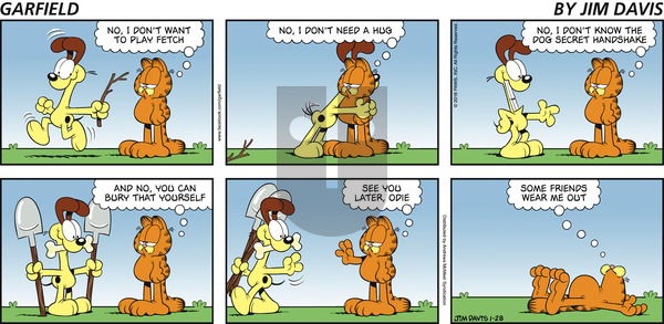 Garfield on Sunday January 28, 2018 Comic Strip