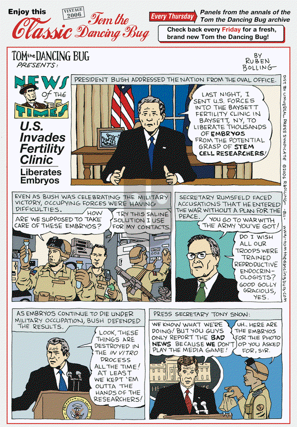 Tom the Dancing Bug on Thursday June 7, 2018 Comic Strip
