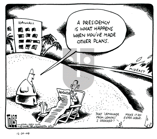 Tom Toles on Tuesday December 30, 2008 Comic Strip