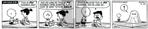 Peanuts on Friday April 24, 1953 Comic Strip