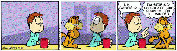 Garfield on Thursday September 2, 1993 Comic Strip