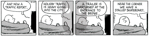 Peanuts on Saturday December 27, 1986 Comic Strip