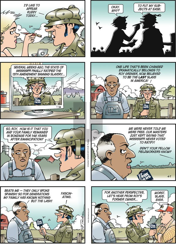 Doonesbury on Sunday April 7, 2013 Comic Strip
