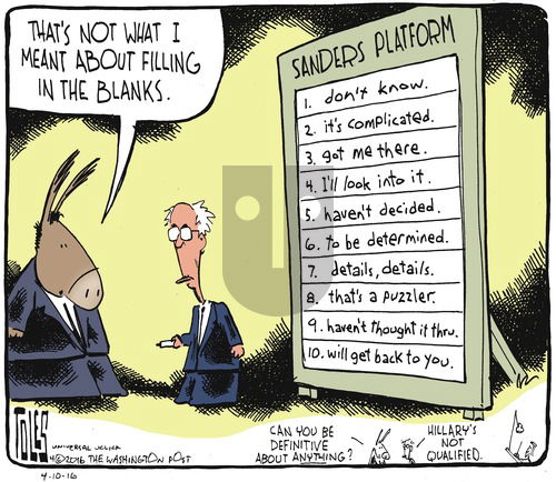 Tom Toles on Sunday April 10, 2016 Comic Strip